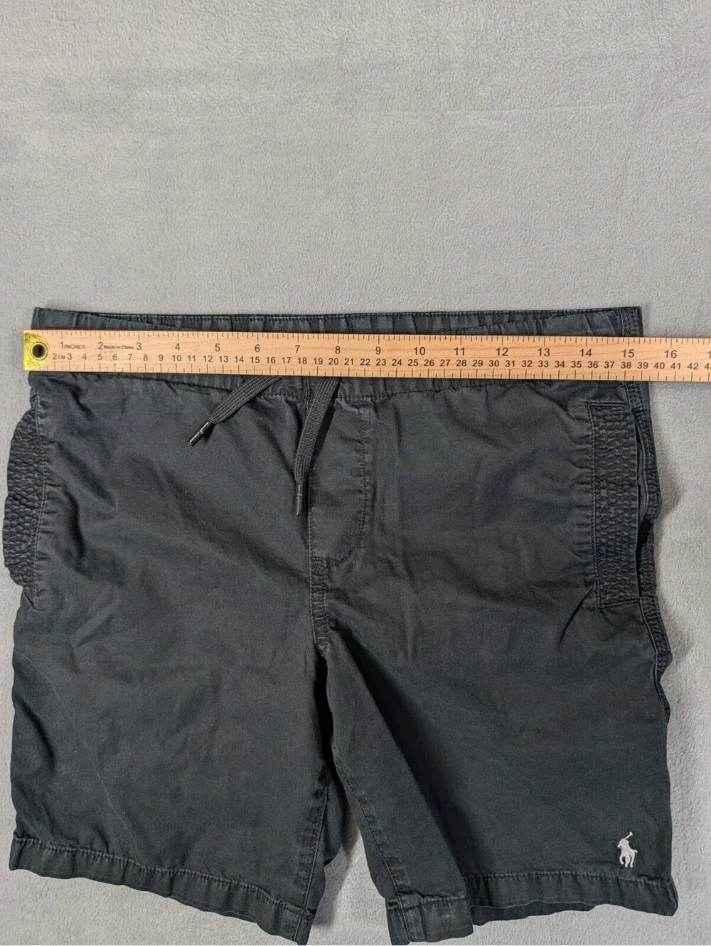 Polo Ralph Lauren Boys M 10 12 Black Pony Pull On Shorts Cotton Casual Preppy